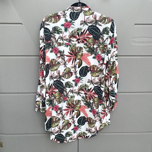 Boys + Arrows Jungle Botanical Print Tunic Shirt Sz XS/S - Picture 3 of 7